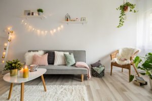 リビングをパステルカラーでオシャレに