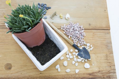 石 フラワーポット