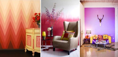 ぼかし塗りの壁