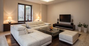 美しいリビングのデザイン:コードを隠す方法