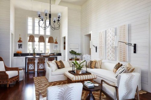 模様がおしゃれなリビング