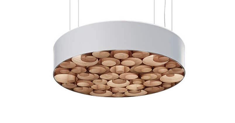 美しくエコロジーな突板ランプ 複雑なデザイン