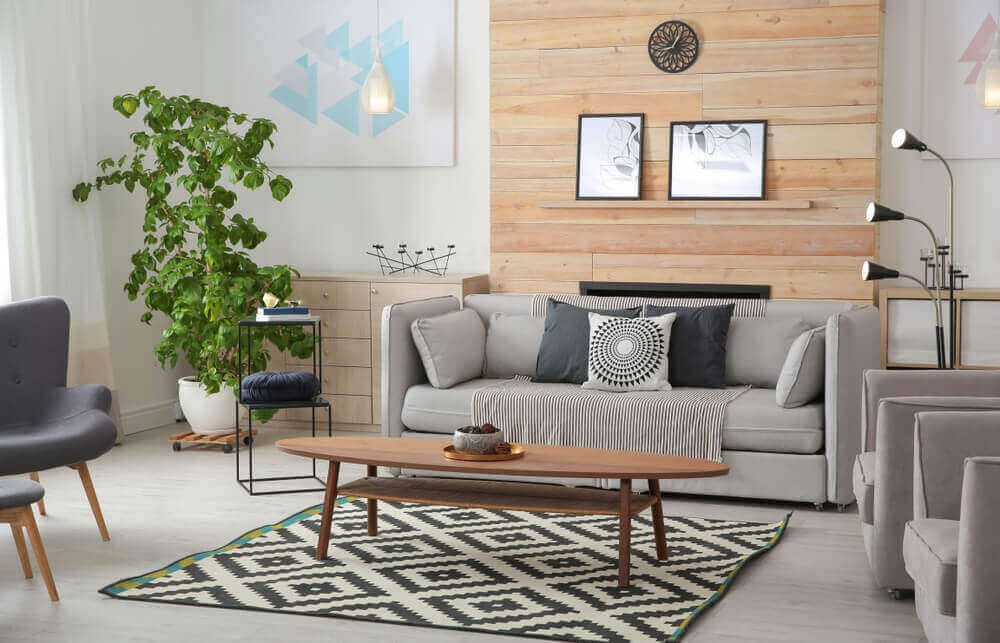 木材を使った壁パネル