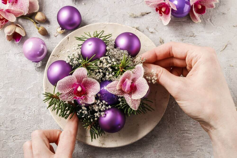 食器を活用したセンターピース